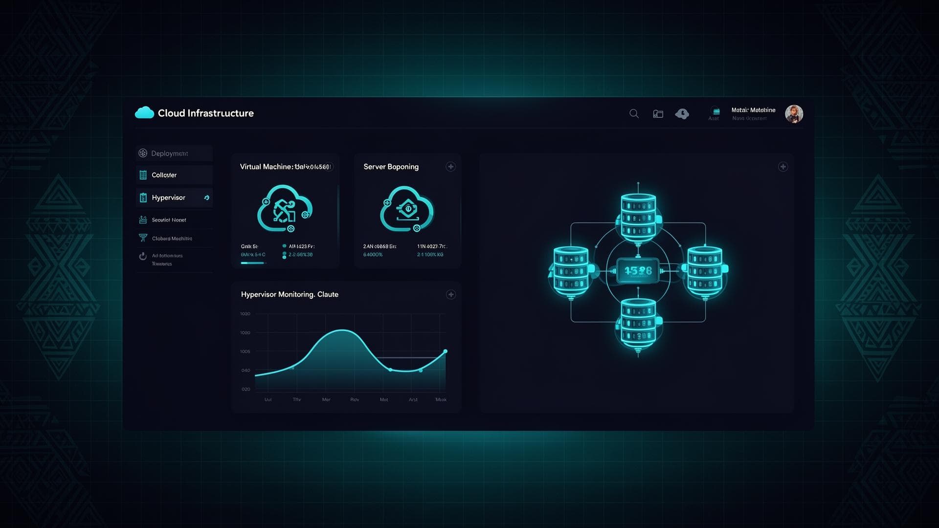 NavEngine cloud infrastructure dashboard showing VM deployment and hypervisor monitoring